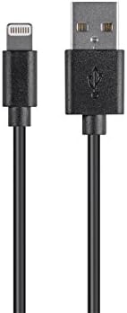 Cablu de încărcare și sincronizare Monoprice Lightning la USB - 3 picioare - certificat MFi negru | Apple pentru iPhone X,