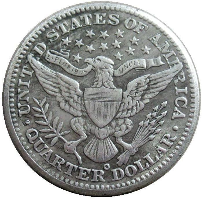 Barber de 25 Cent Barber 1908 Replica Platată cu argint Monedă comemorativă