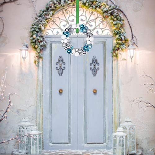 Cuier de coroană de 14 pentru ușă din față, suport pentru cârlig de coroană metalică pentru ușă dormitor de baie de Crăciun