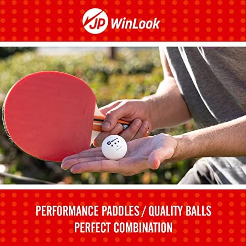 Seturi de palete JP Winlook Ping Pong - Set de palete de tenis de masă portabile cu carcasă de paletă ping pong și bile de
