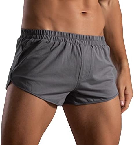 Pantaloni scurți de boxer BMisegm pentru bărbați pacheți pentru bărbați vara solidă pantaloni de bumbac bandă elastică strălucire
