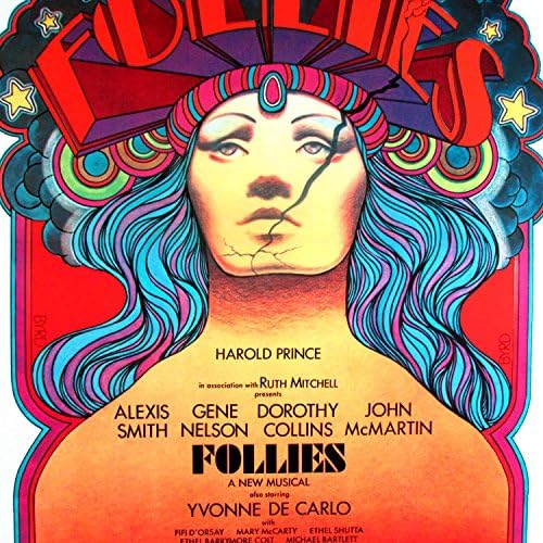 Follies 1971 Broadway spectacol de dimensiuni complete Poster nou AP semnat de David Byrd