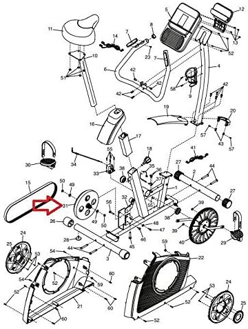 Icon Sănătate & amp; Fitness, Inc. Scripetele mecanismului Eddy 361322 funcționează cu bicicleta verticală Gold ' s Gym
