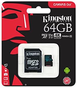 Kingston Canvas Du-Te! 64gb microSDXC clasa 10 microSD card de memorie UHS-I 90MB / s R card de memorie Flash cu adaptor