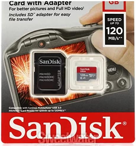 Verificat de SanFlash pentru 770-6747-743 card de memorie microSD Sandisk Ultra 128 GB pentru tablete Fire și Fire-TV