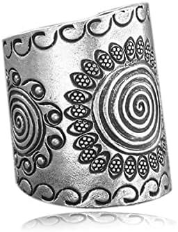 S925 Sterling Silver Boho Wide Bands Inel Pentru Femei fete, reglabil stil național degetul mare inel Bijuterii Cadou