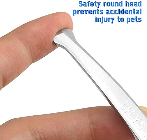 LILYS PET 6.5 & 34; dreptaci Pet round-Tip Grooming din oțel inoxidabil de siguranță Grooming pentru câini și pisici