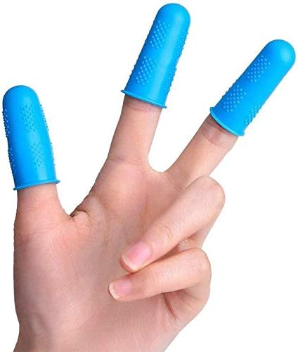 yuanz 12 piese Finger pătuțuri Silicon deget protecție acoperă protectori rezistente la căldură deget Mâneci 3 dimensiuni