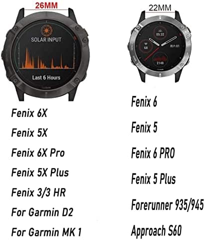 Ankang 22mm 26mm Quickfit Watch curea pentru Garmin Fenix ​​7 Fenix ​​6 7x 5 5 Plus Forerunner 935 945 Rapid cu Silicon Watch