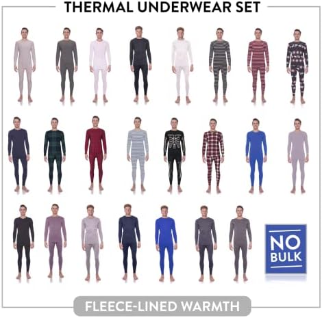 Lenjerie termică stâncoasă pentru bărbați, set de straturi de bază lungi Johns, căptușit din fleece pentru vreme rece de jos