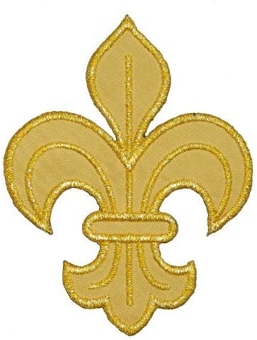 Gold Fleur de Lis Boy Girl Scout Scout DIY Applique Brodated Coidere Fier pe plasture FDL-007