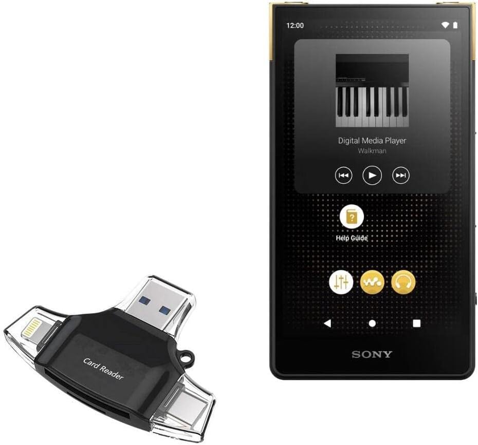 Gadget inteligent Boxwave compatibil cu Sony Walkman - Allreader SD Card Reader, cititor de carduri microSD SD compact USB
