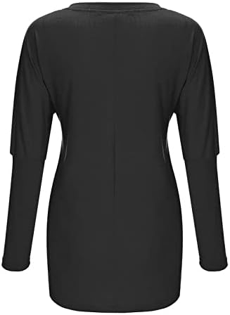 Maneca lunga bluza moale pentru femei Scoop gât sexy imprimate confort Top supradimensionate Iarna biciclete Bluze
