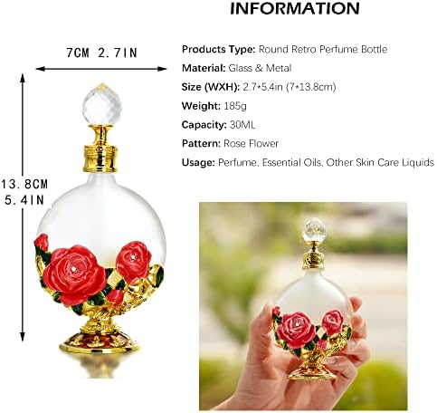 YU FENG 5ml Vintage Roz Libelula și 30ml Rose Flower stil fantezie cristal clar sticle de parfum