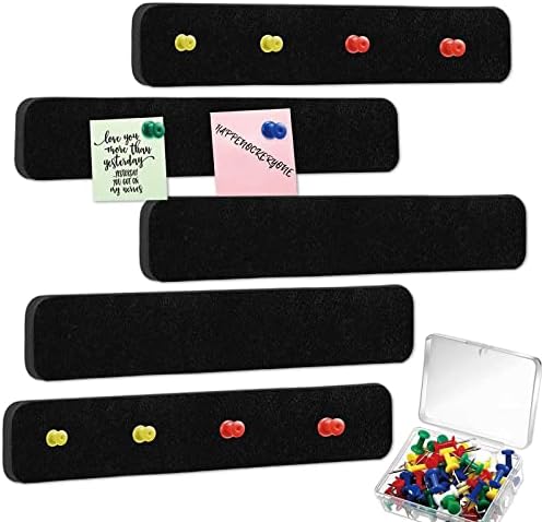 Jaki Felt Pin Board Bar Strips Board Buletin auto-adeziv cu 35 de pini de împingere, birou acasă memori de masă decor pentru