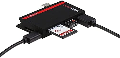 Navitech 2 în 1 laptop/tabletă USB 3.0/2.0 Adaptor Hub/Micro USB Intrare cu cititor de card SD/Micro SD compatibil cu Asus