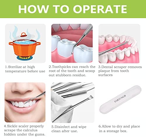 Instrumente stomatologice paryungr, instrument profesional de curățare a dinților dentari kit de igienă de îngrijire orală,