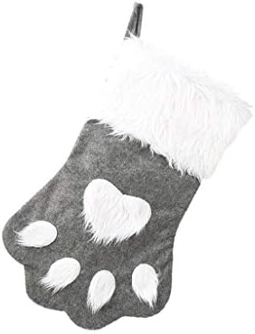 PET Ornamente pentru animale de companie Cadou Grey Hanging Bag geantă roșie pentru copii Crăciun Crăciun decor de casă