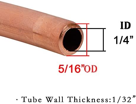 Tub de cupru rapid 1/4 ID × 5/16 OD Tub de țeavă rotundă fără probleme