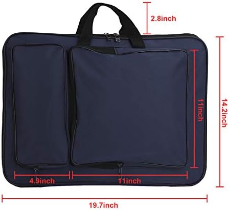 A3 Portofoliu Artist Apel Portofoliu Canvas Bag pentru a transporta geantă de umăr cu curele reglabile TOTE FUNCȚIONAL TOTE