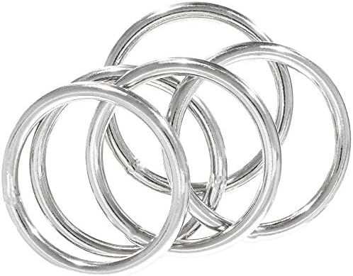 Set de 20 de inele O de metal argintiu pentru curele, pungi și rucsacuri