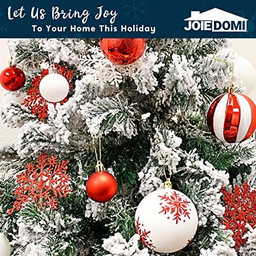 JOIEDOMI 88 PC -uri Ornamente de Crăciun, ornamente de Crăciun asortate de spargere pentru sărbători, decorare de petrecere