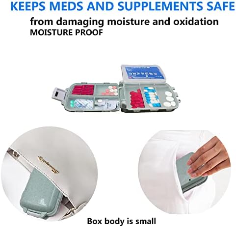 Umiditate Dovada Pilula Caz, Impermeabil Inteligent Mare Pilula Cutie, Acasă Călătorie Portabil 7 Compartiment Dispenser Medicament
