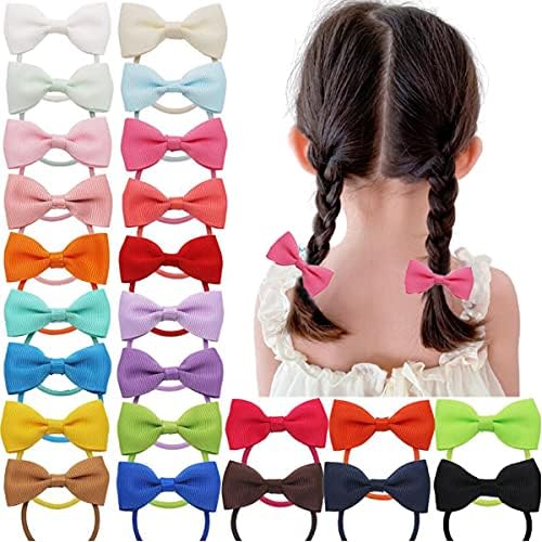 FZBNSRKO 20 buc Baby arcuri păr cravate banda de cauciuc panglică păr benzi corzi pentru copii fete copii