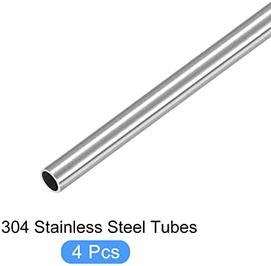 Metallixity 304 Tub din oțel inoxidabil 4PC, tub drept - pentru mobilier pentru casă, utilaje