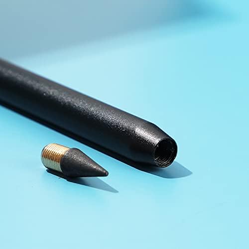 2buc metal Inkless creion cu BONUS 2 Nibs înlocuibile, metal Inkless Pen Erasable Pen Creion metalic reutilizabile Everlasting