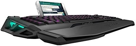 ROCCAT SKELTR - Comunicare inteligentă Comunicare RGB Tastatură de jocuri cu slot de andocare a dispozitivului universal, negru