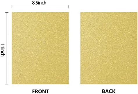 35 de foi de glitter cardstock - 20 coli 8,5x11 inch inch, cu două părți cu două fețe de aur, hârtie de cardstock și 15 foi