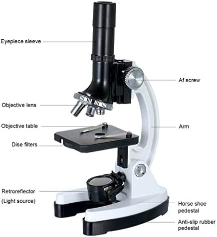 N / A HM1200 de înaltă definiție profesională de metal Trinocular Microscop lupa 100x-1200x ocular mare cu sursă de lumină
