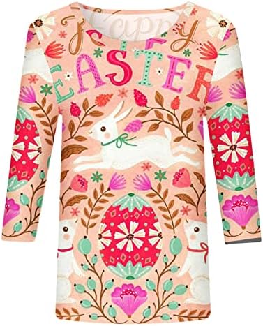 Cămăși de Ziua Paștelui pentru femei, femei Happy Easter Day 2023 drăguț amuzant Bunny Graphic Tees Girl tricouri de Paște
