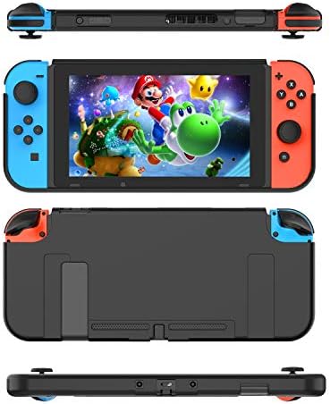 HEYSTOP Nintendo Switch Dockable Case, PC Carcasă de protecție pentru Nintendo Switch cu un protector de ecran de sticlă temperat