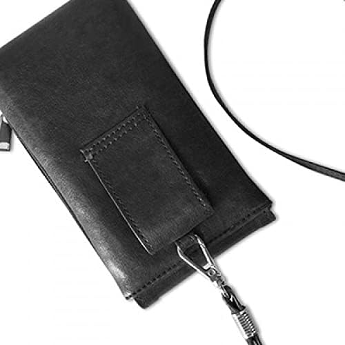Cerneu cu acuarelă umbrirea telefonului portofelul de portofel agățat pungă mobilă buzunar negru