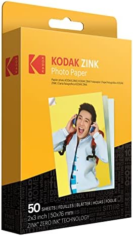 Zink Kodak Step Instant Photo Photo Imprimantă și Step Wireless Mobile Photo Mini imprimantă și 2 x3 Hârtie foto premium, 50
