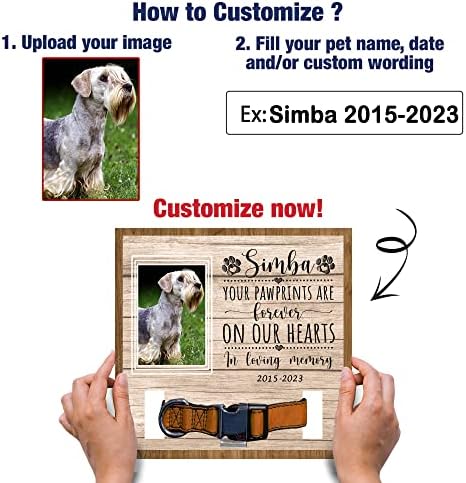 Imprimeurile tale labe sunt pentru totdeauna în inimile noastre, personalizat Terriers Terriers Holder Guler pentru câini,