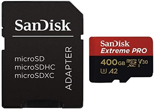 SanDisk Extreme Pro 400GB Micro SD card de memorie pentru GoPro Hero 10 Camera Negru Hero10 UHS-1 U3 / V30 A2 4k clasa 10 pachet