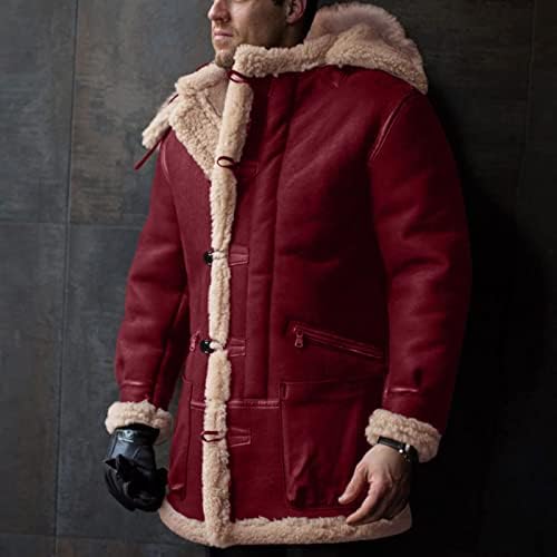 Jachete de iarnă pentru bărbați, haina de zăpadă haina obișnuită din bumbac pentru bărbați Puffer fleece jachete și paltoane