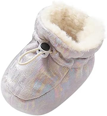 Pantofi de bumbac pentru copii solidă pentru copii pentru copii, pantofi de cizme scurte calde, tipărire de modă, pantofi Mary