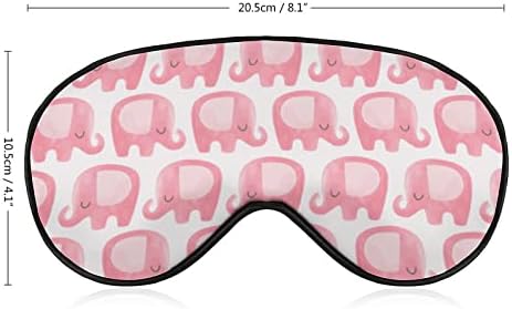 Masca de ochi roz de elefant cu curea reglabilă pentru bărbați și femei noaptea adormită de somn