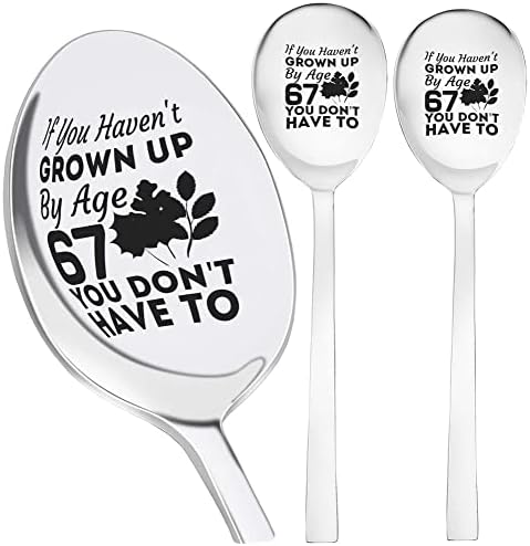 Creștere 67 de ani de vârstă 67 de ani de naștere Născut în 1954 1955 8 ICNH Coffee Spoon | Set de 3 linguri de desert