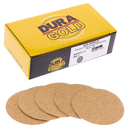 Dura -Gold 2 Disc de șlefuire - 60 Grit & Hook & Loop DA Placă de sprijin