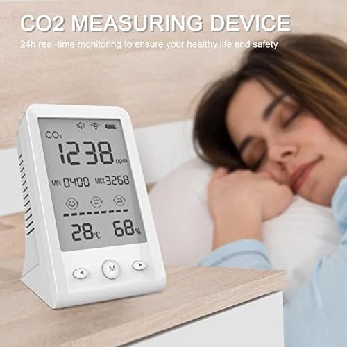 Quul CO2 metru digital temperatura umiditate senzor Tester calitatea aerului Monitor dioxid de Carbon Detector Home Office