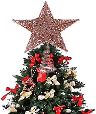 Decor pentru casă 20cm copac de Crăciun Stele topper sclipitor de Crăciun ornamente de decorare a copacului de Crăciun Topper