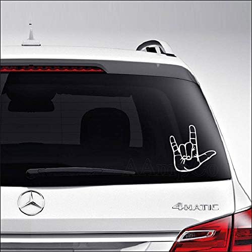 Aampco Decals Language ASL Sign Language I Love You Camion Camion Motociclete Windows Bumper Decor de perete Vinil Decal Dimensiune-