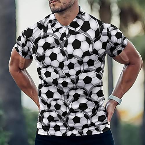 Fotbal fotbal mingea barbati Polo-Shirt regulat maneca scurta Tees Casual Model Topuri