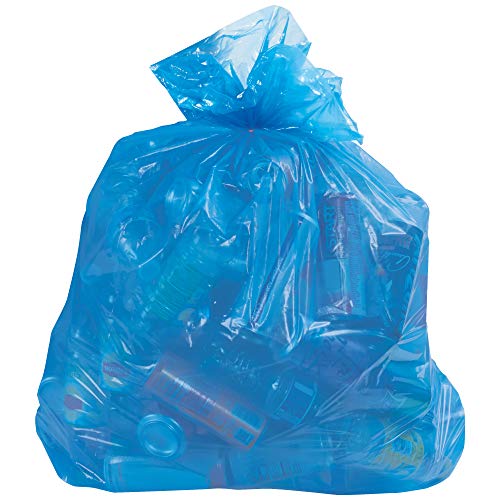 Albastru Reciclare Gunoi Liner, 55-60 Galon, 1.4 Mil, Albastru, 100 / Caz
