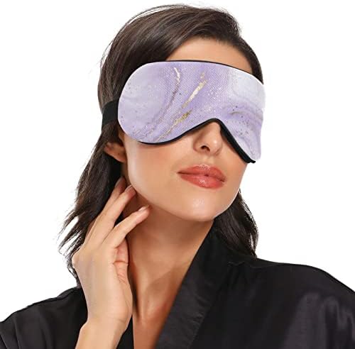 Wellday Sleep Mask Marmură Purple Ripple Night Eye Shade Acoperire Confortare moale Blindfold Blockout Light Reglabil curea